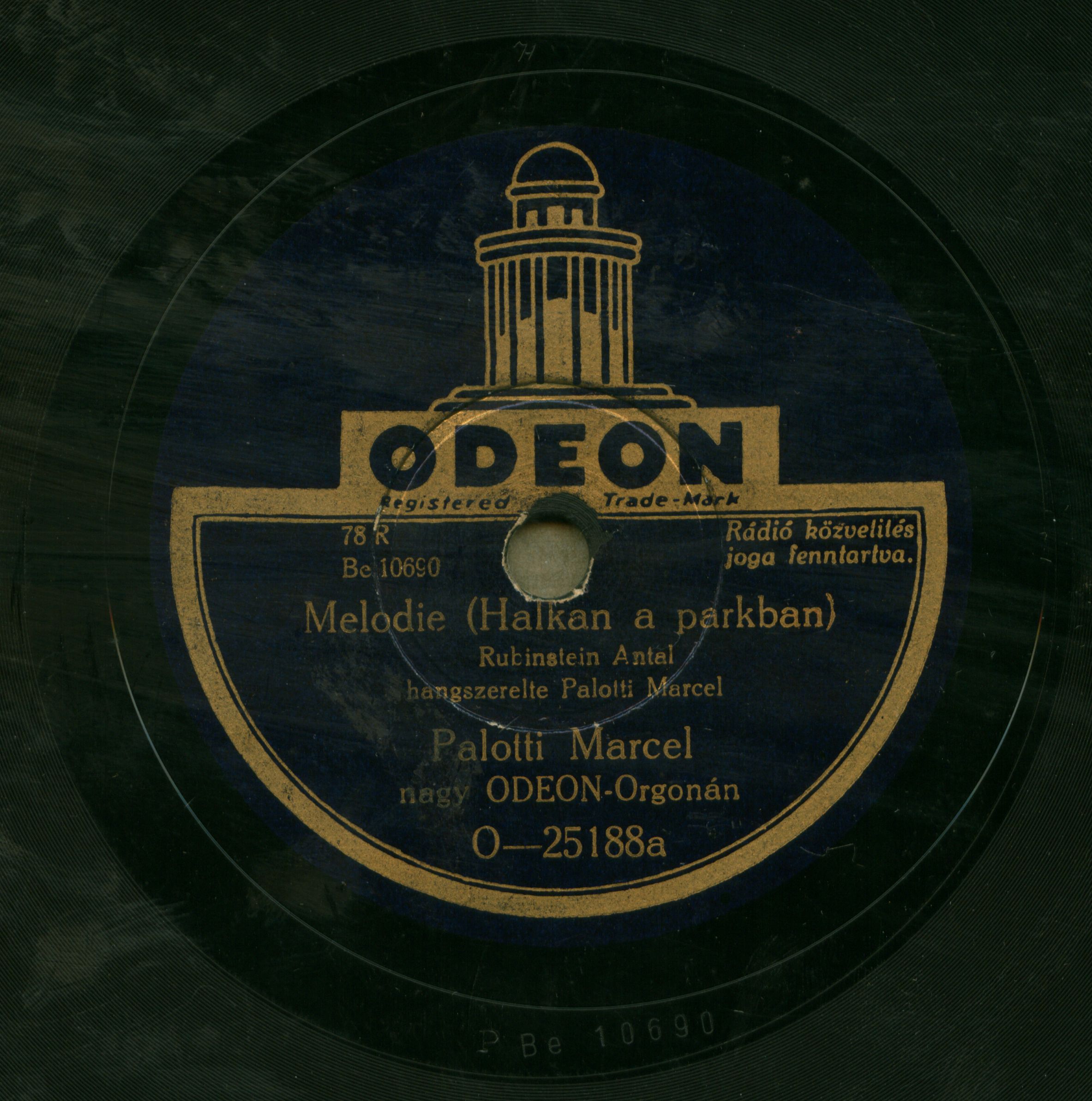 Palotti Marcel nagy Odeon-Orgonán